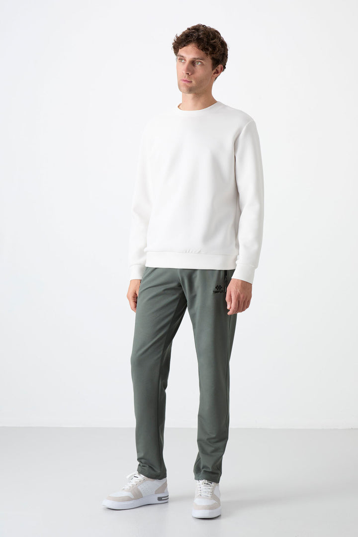 TMY Haki Zippered Three-Pocket Slim Fit Classic Cuff Men's Sweatpants - 84671 - Portland