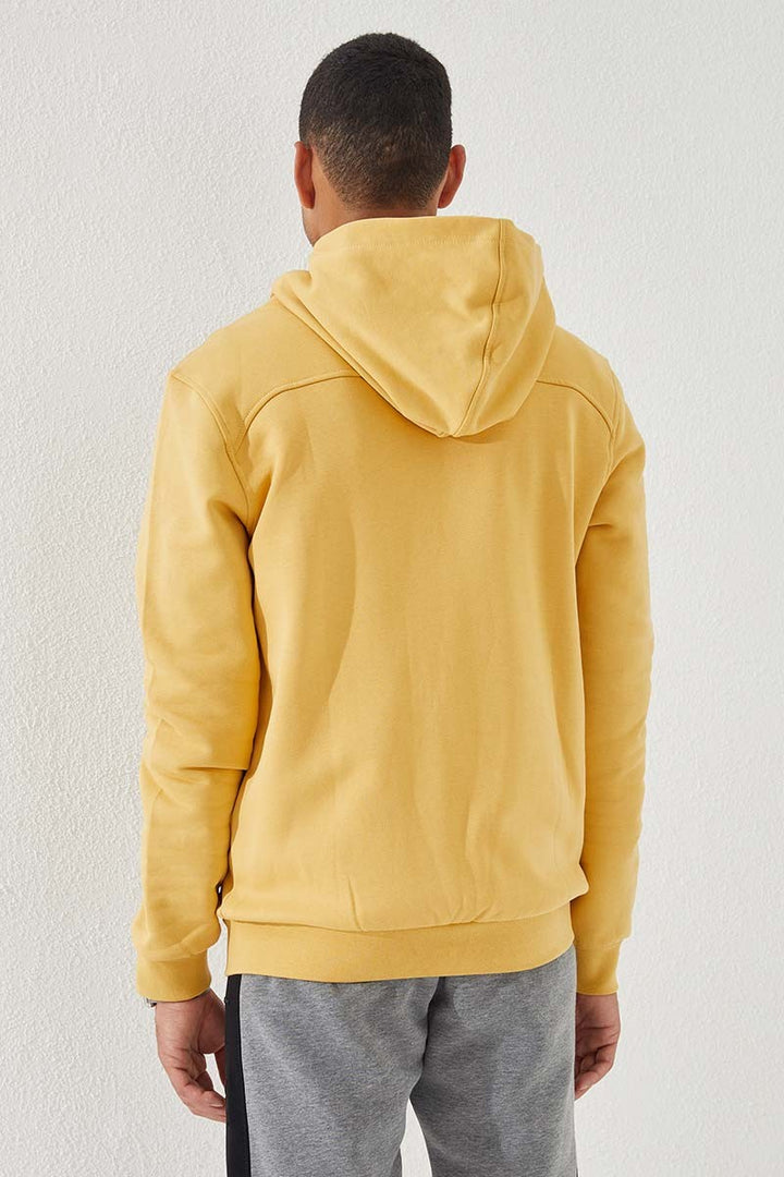 TMY Mustard Zippered Standard Fit Hooded Men's Sweatshirt - 87877 - Launceston