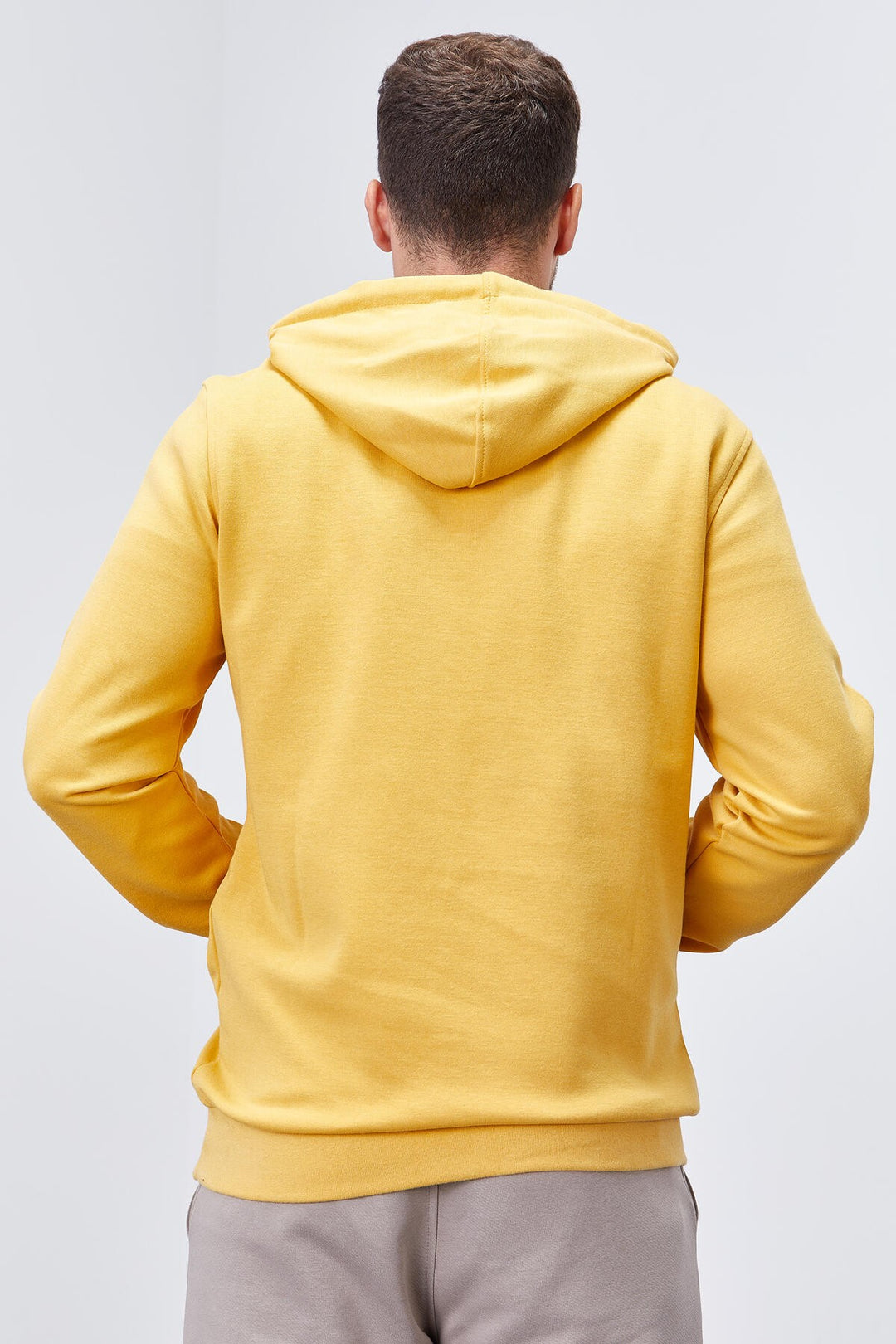 TMY Mustard Kangaroo Pocket Standard Fit Hooded Men's Sweatshirt - 87883 - Palermo