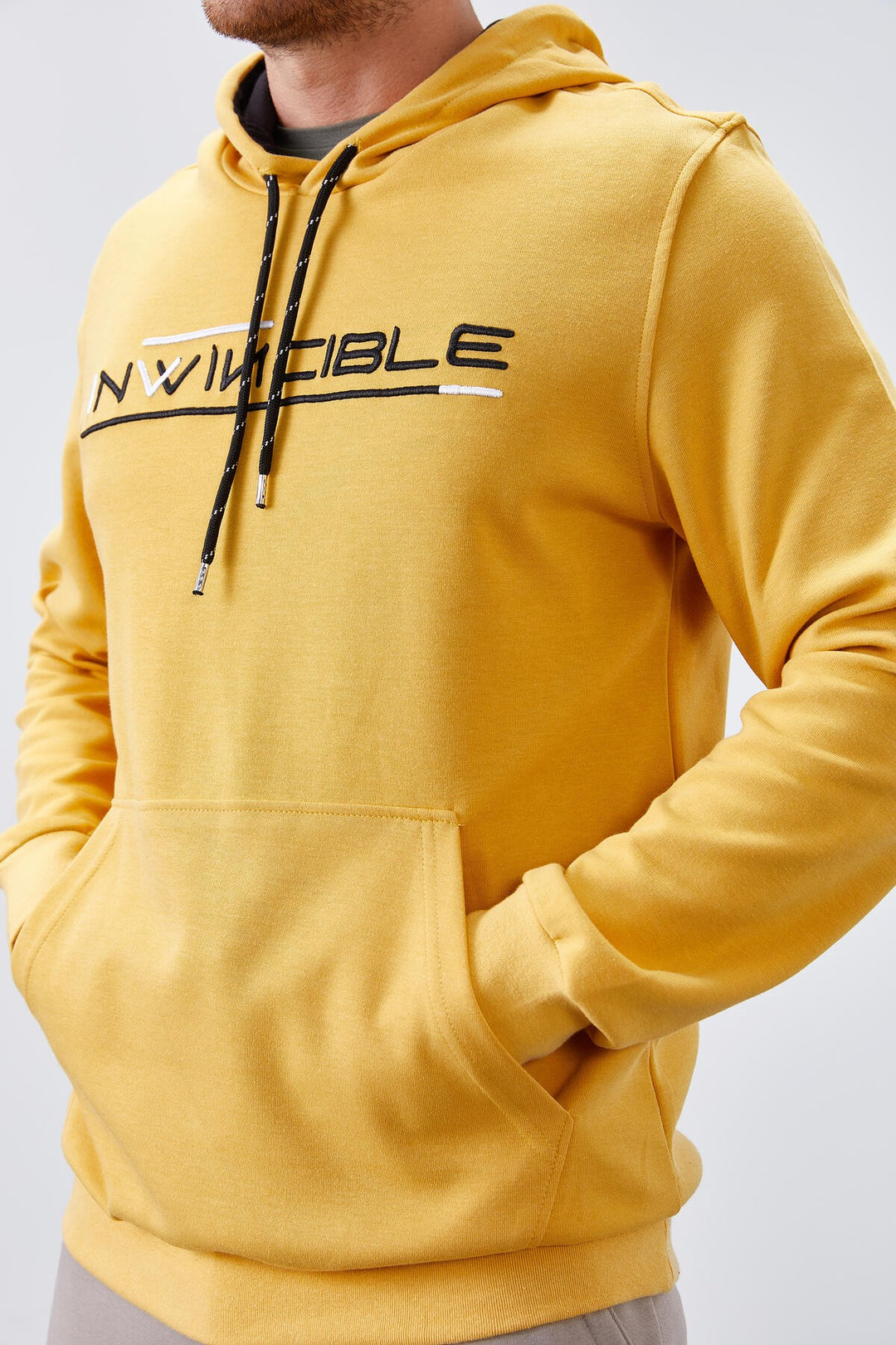 TMY Mustard Kangaroo Pocket Standard Fit Hooded Men's Sweatshirt - 87883 - Palermo