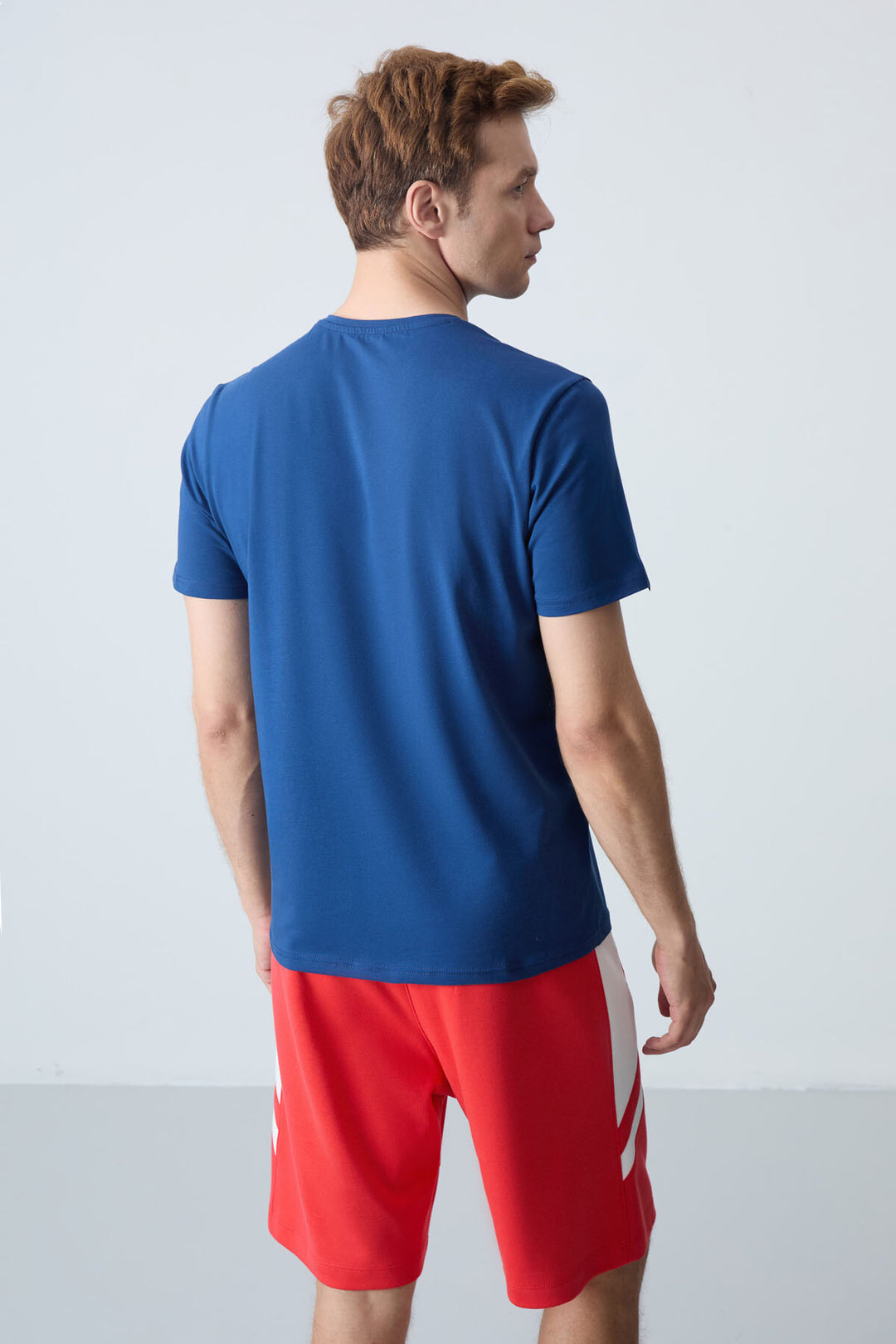 TMY Indigo Basic Short Sleeve Standard Fit V-Neck Men's T-Shirt - 87912 - Penticton