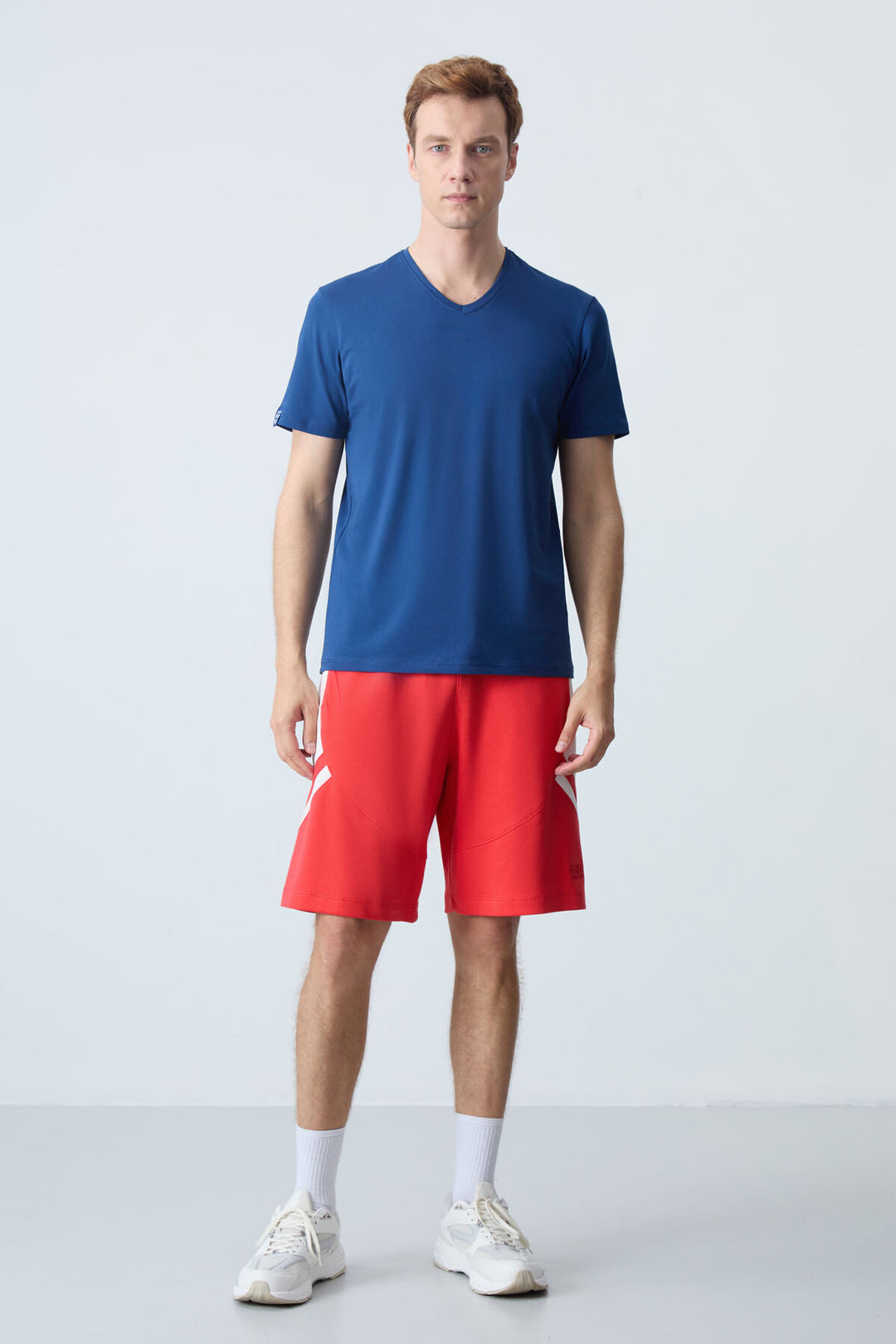 TMY Indigo Basic Short Sleeve Standard Fit V-Neck Men's T-Shirt - 87912 - Penticton