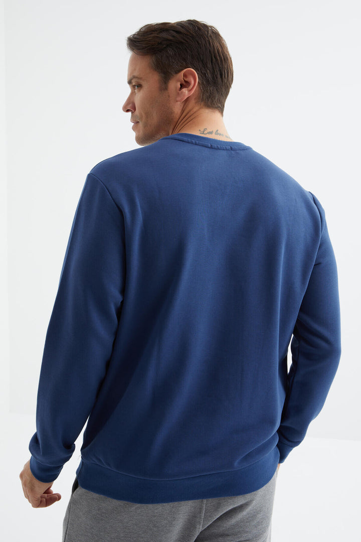 TMY Indigo Basic Round Neck Comfort Fit Men's Sweatshirt - 88053 - St. Louis