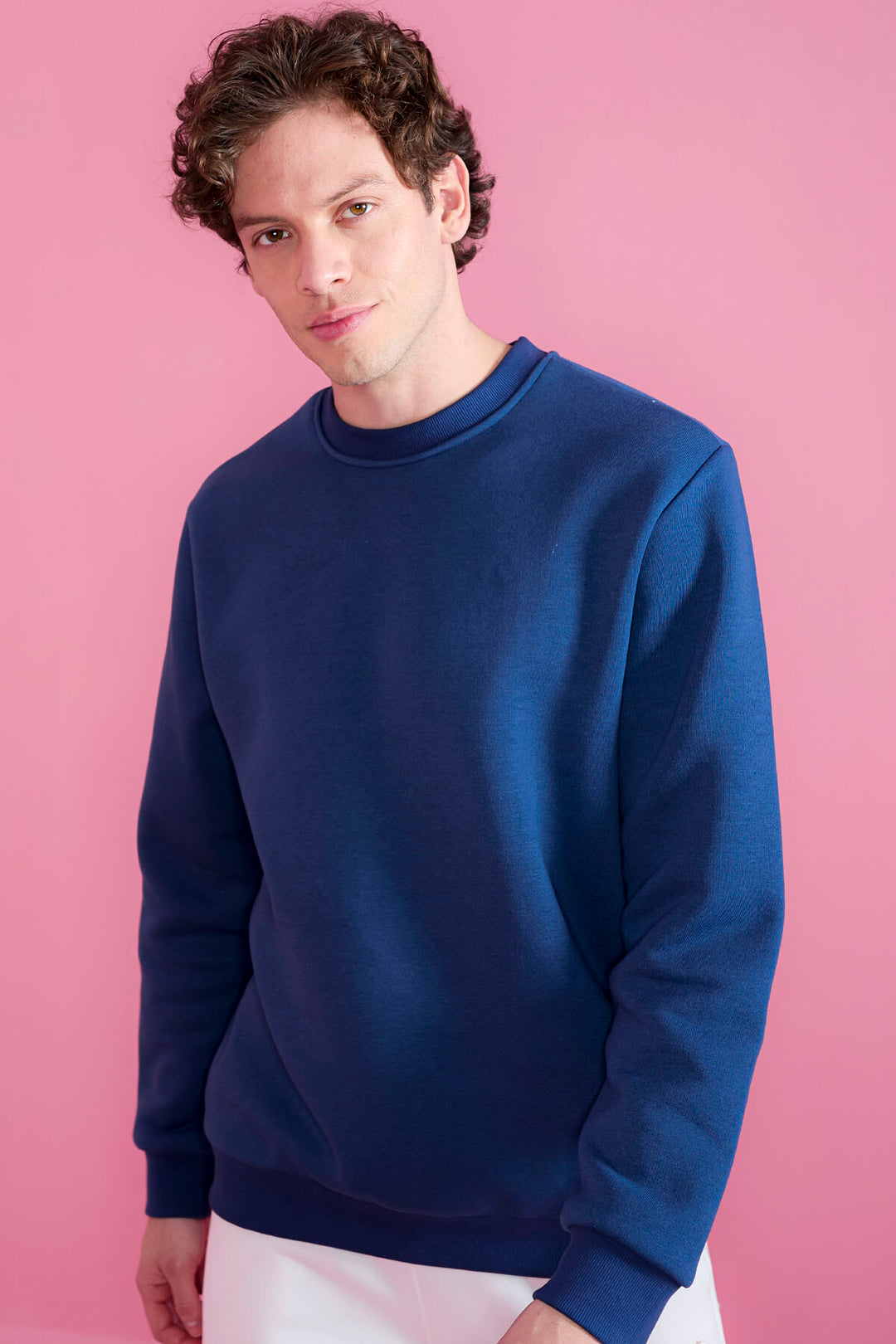 TMY Indigo Basic Round Neck Comfort Fit Men's Sweatshirt - 88053 - St. Louis