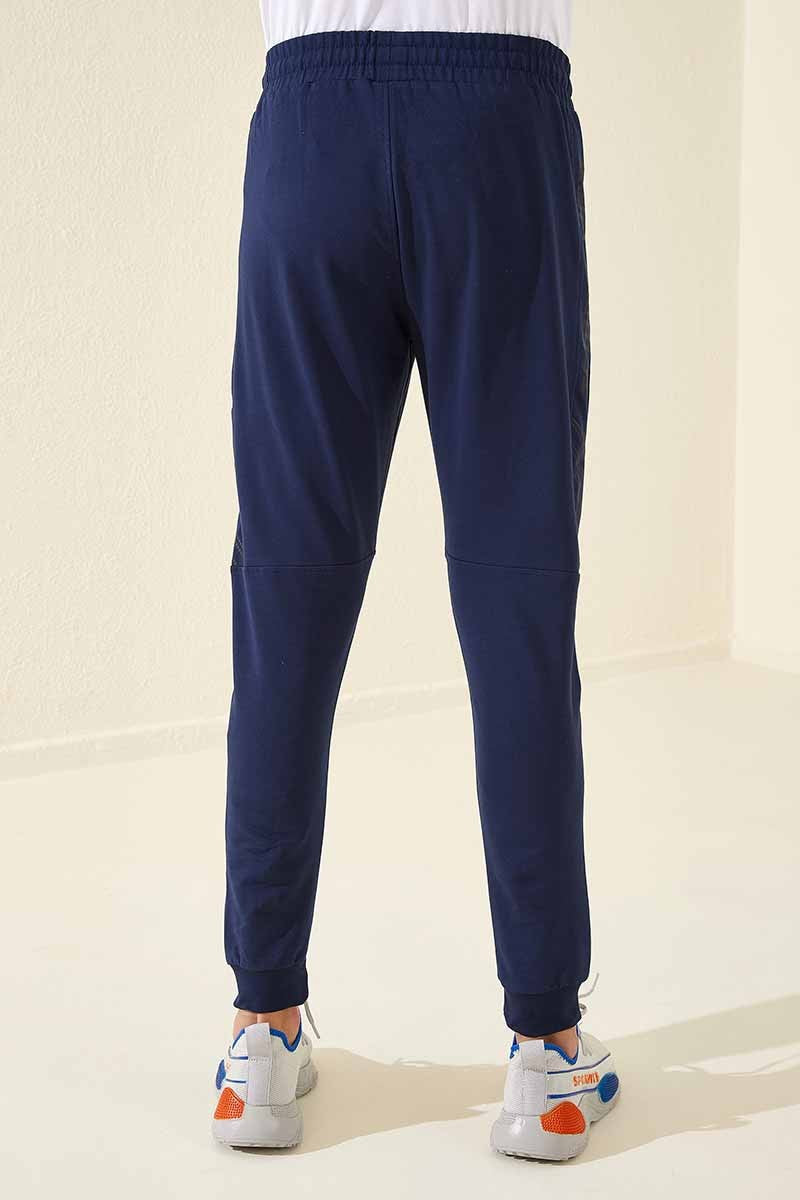 TMY Indigo Men's Jogger Sweatpants with Zippered Pocket and Printed Design - 84761 - Alcobendas