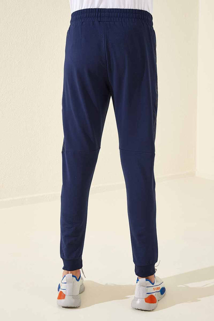 TMY Indigo Men's Jogger Sweatpants with Zippered Pocket and Printed Design - 84761 - Alcobendas