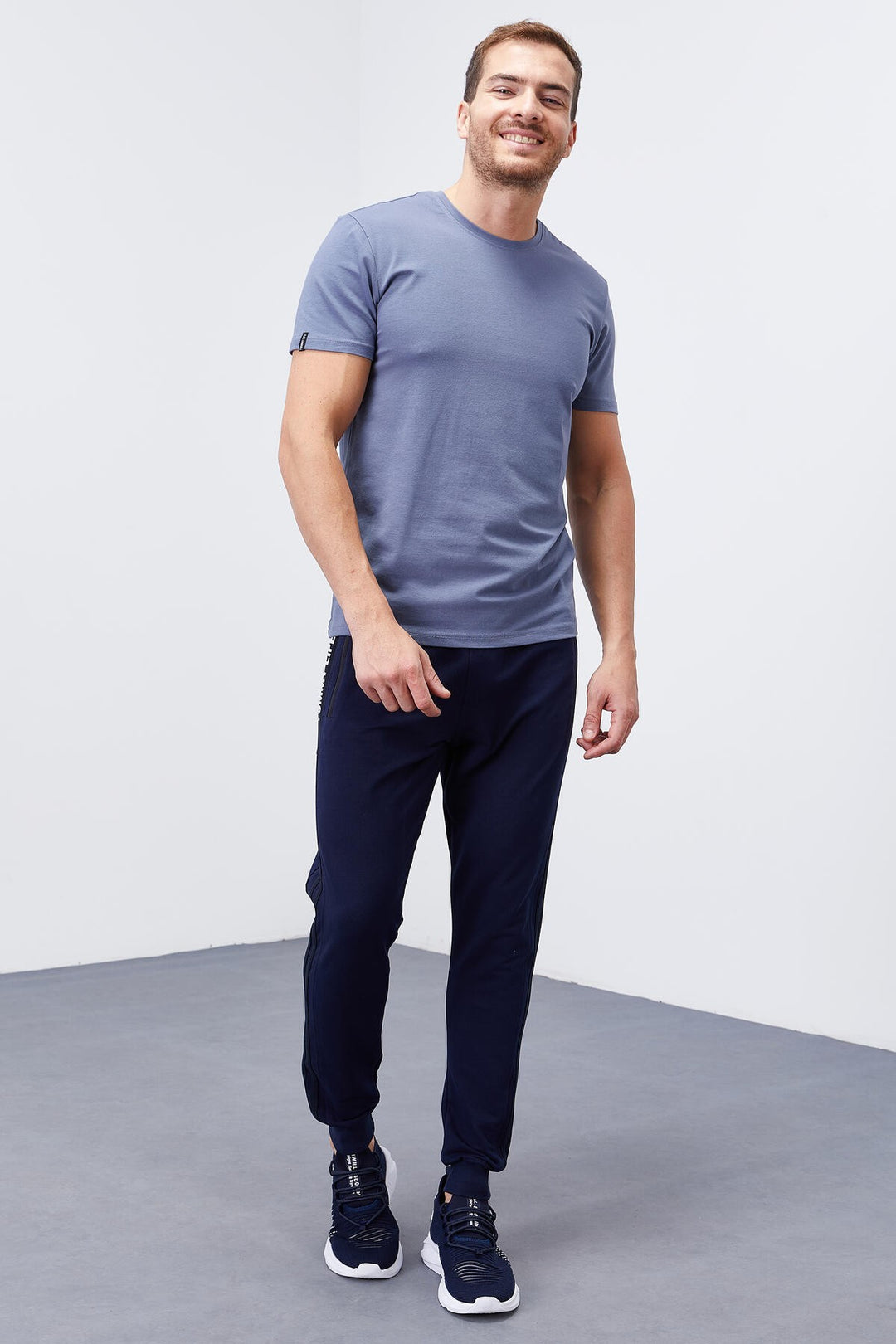 TMY Indigo Double Piped Striped Standard Mold Jogger Men's Sweatpants - 84694 - Paredes
