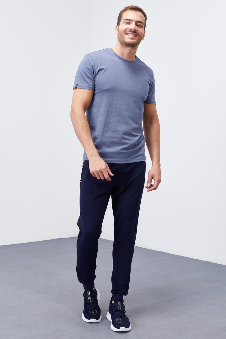 TMY Indigo Double Piped Striped Standard Mold Jogger Men's Sweatpants - 84694 - Paredes