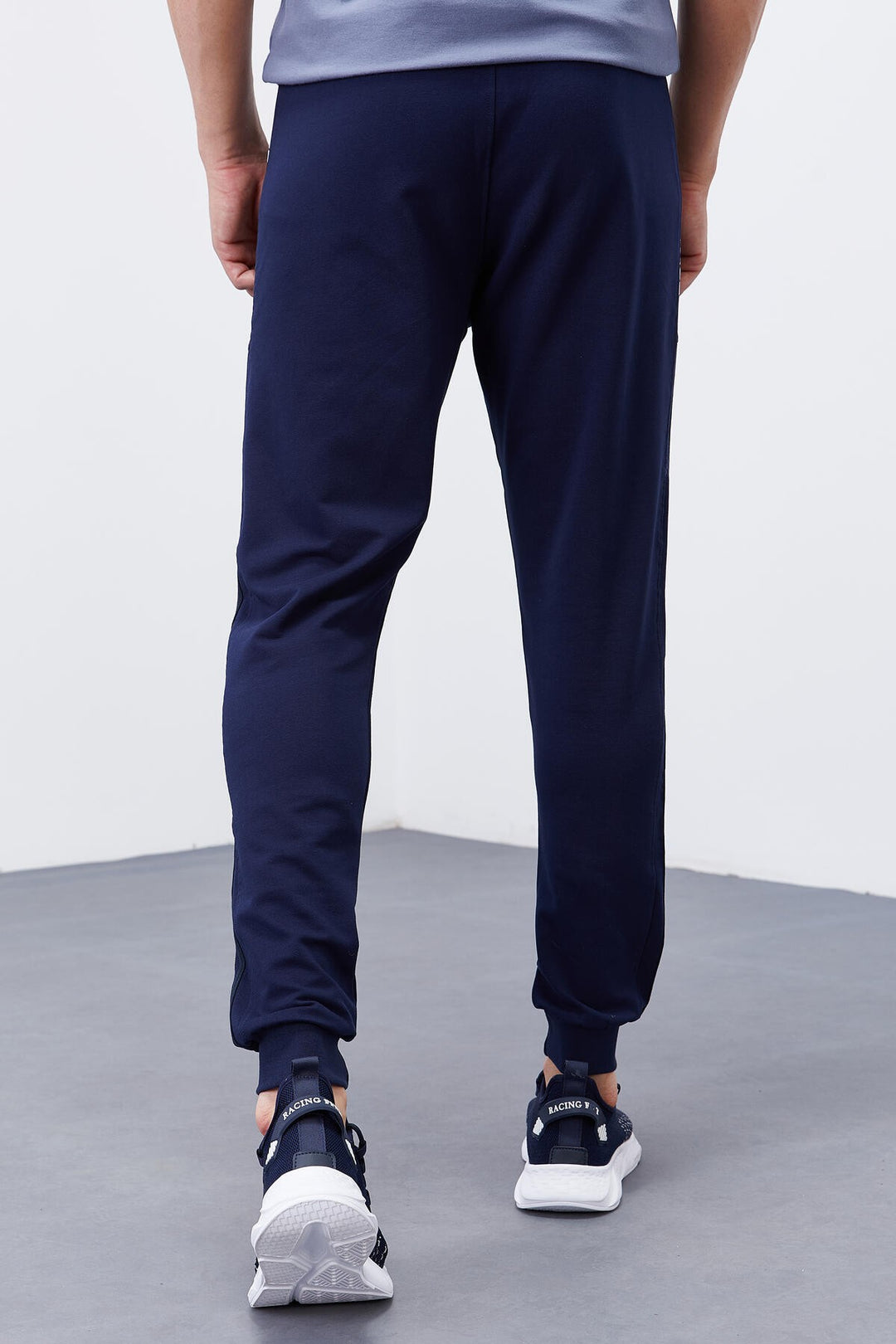 TMY Indigo Double Piped Striped Standard Mold Jogger Men's Sweatpants - 84694 - Paredes