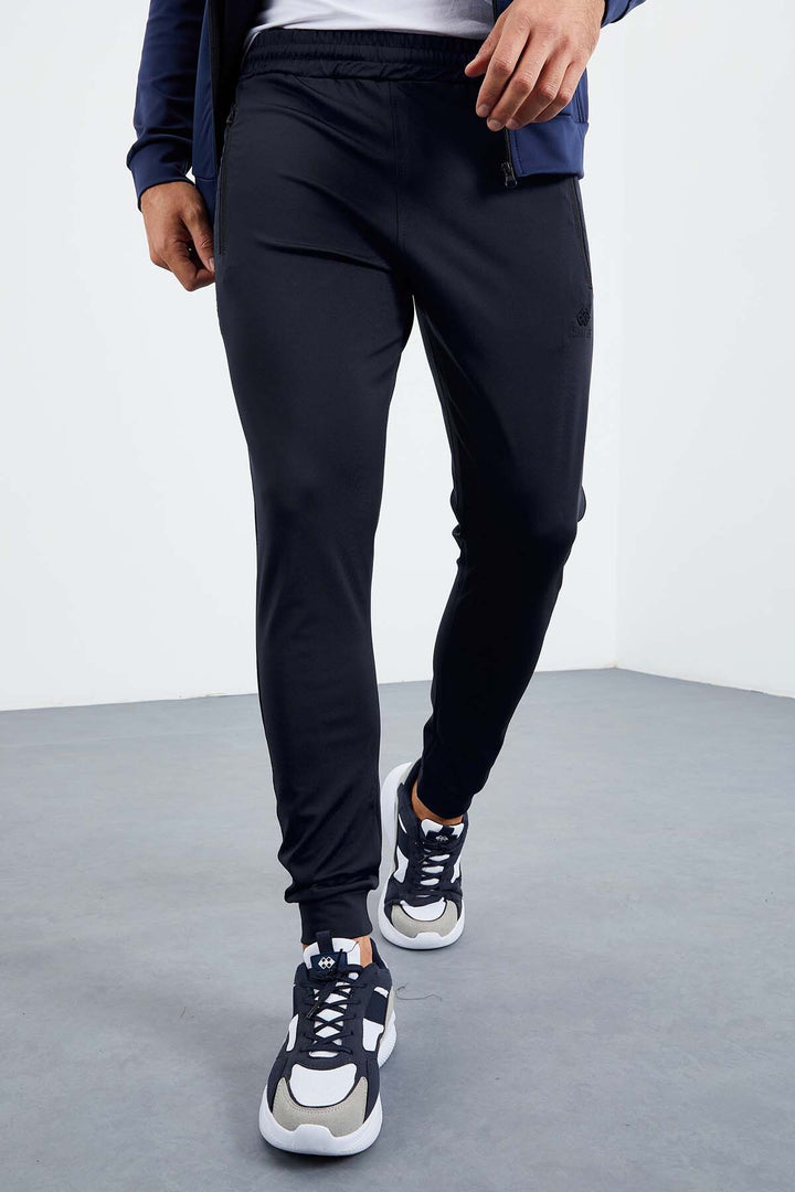 TMY Indigo High Neck Zippered Standard Fit Cuffed Men's Tracksuit - 85160 - Alvarado