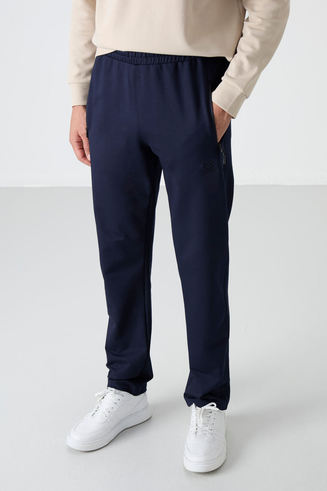 TMY Indigo Zippered Three-Pocket Slim Fit Classic Cuff Men's Sweatpants - 84671 - Focşani