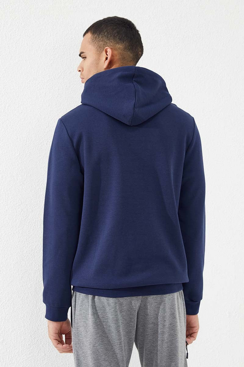 TMY Indigo Kangaroo Pocket Standard Fit Hooded Men's Sweatshirt - 87883 - Vlaardingen