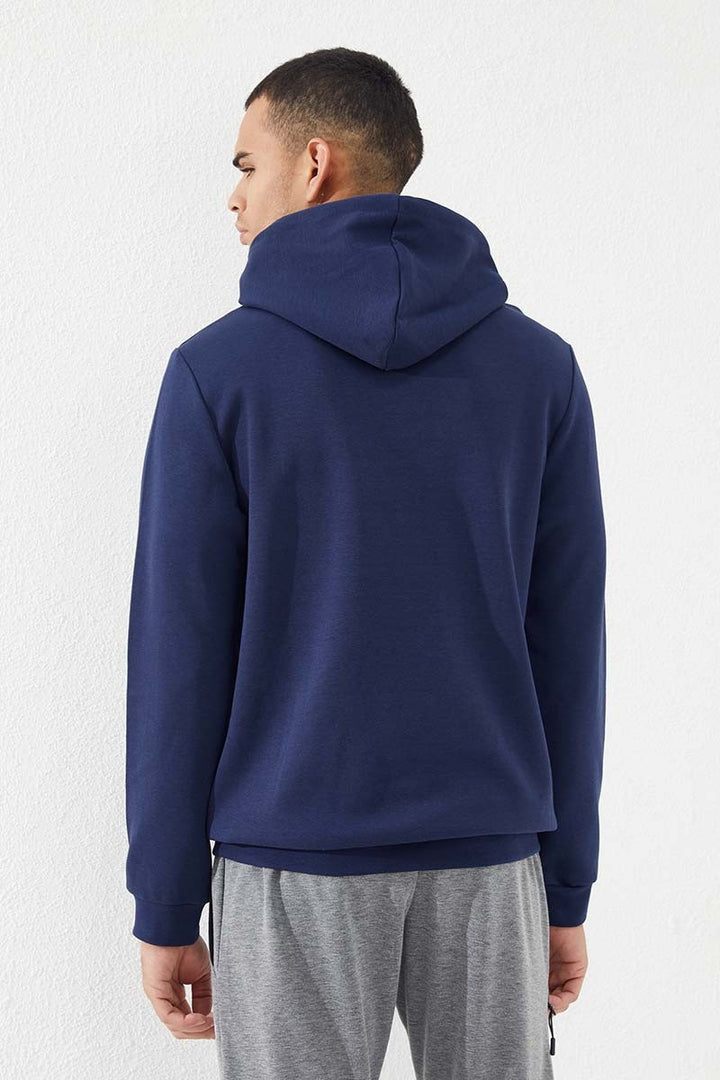 TMY Indigo Kangaroo Pocket Standard Fit Hooded Men's Sweatshirt - 87883 - Vlaardingen