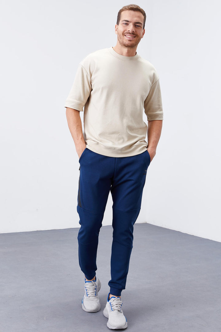 TMY Indigo Slim Fit Jogger Men's Sweatpants with Reverse Zippered Pocket - 84765 - Vaudreuil-Dorion