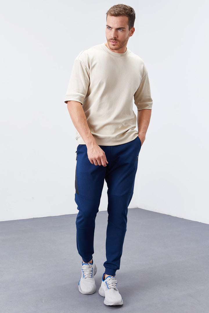 TMY Indigo Slim Fit Jogger Men's Sweatpants with Reverse Zippered Pocket - 84765 - Vaudreuil-Dorion