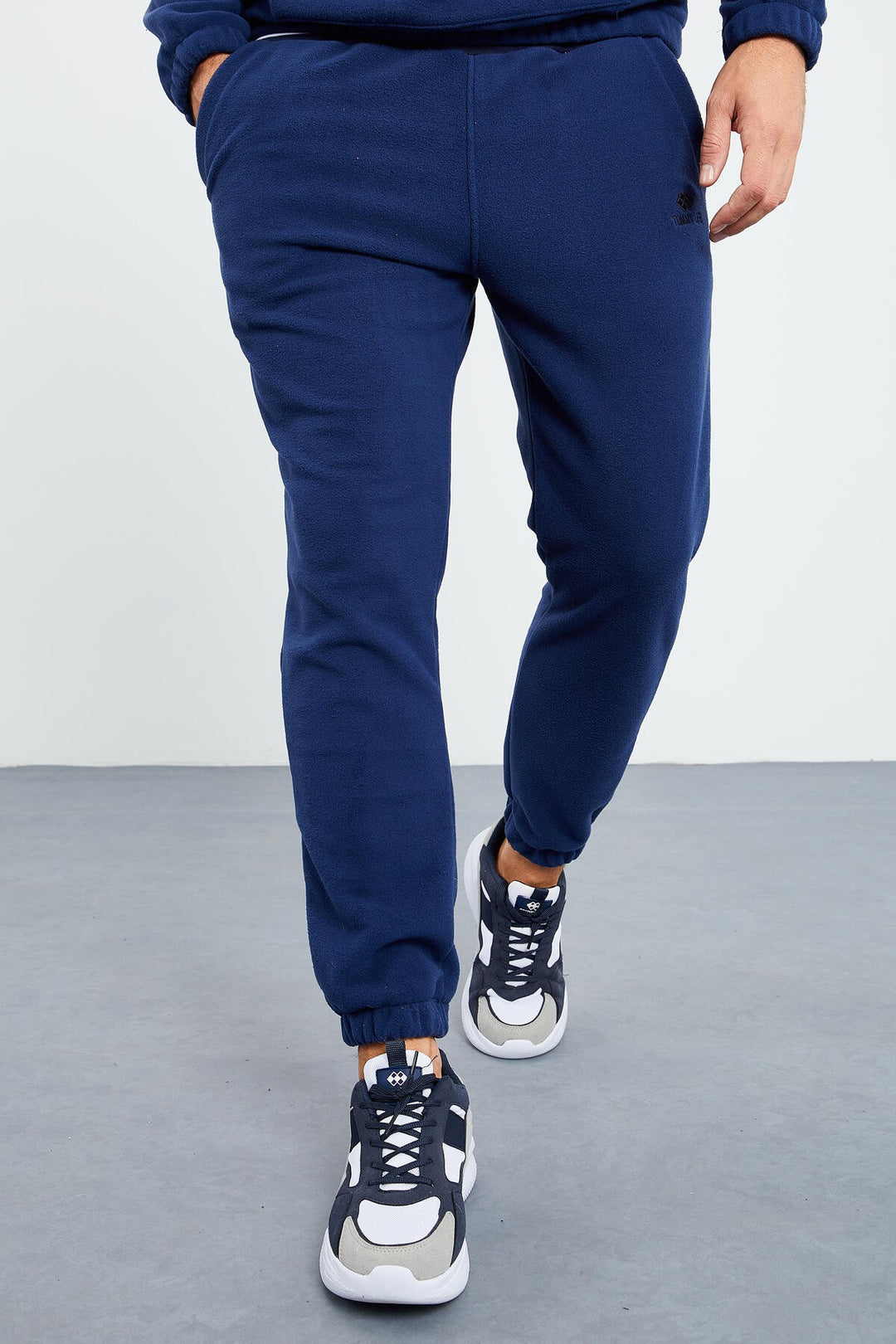 TMY Indigo Half Zip Stand-up Collar Elastic Cuff Polar Men's Tracksuit - 85159 - Roswell