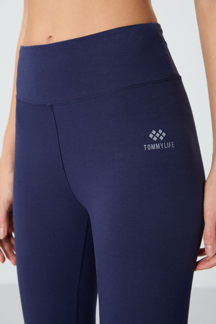 TMY Indigo High Waist Slim Fit Cropped Leg Women's Capri Leggings - 93097 - San Bartolomé