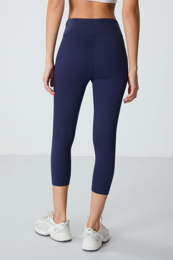 TMY Indigo High Waist Slim Fit Cropped Leg Women's Capri Leggings - 93097 - San Bartolomé