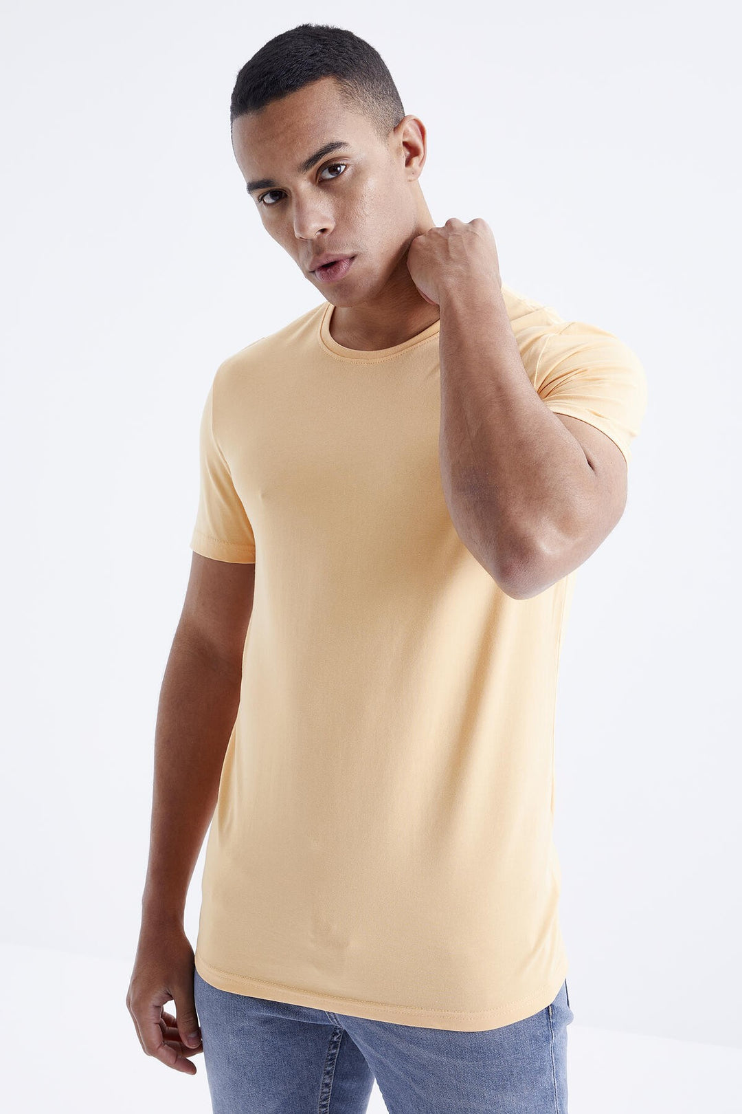 TMY Melon Inside Male Basic Short Sleeve Standard Fit Crew Neck T-shirt - 87911 - Rotherham