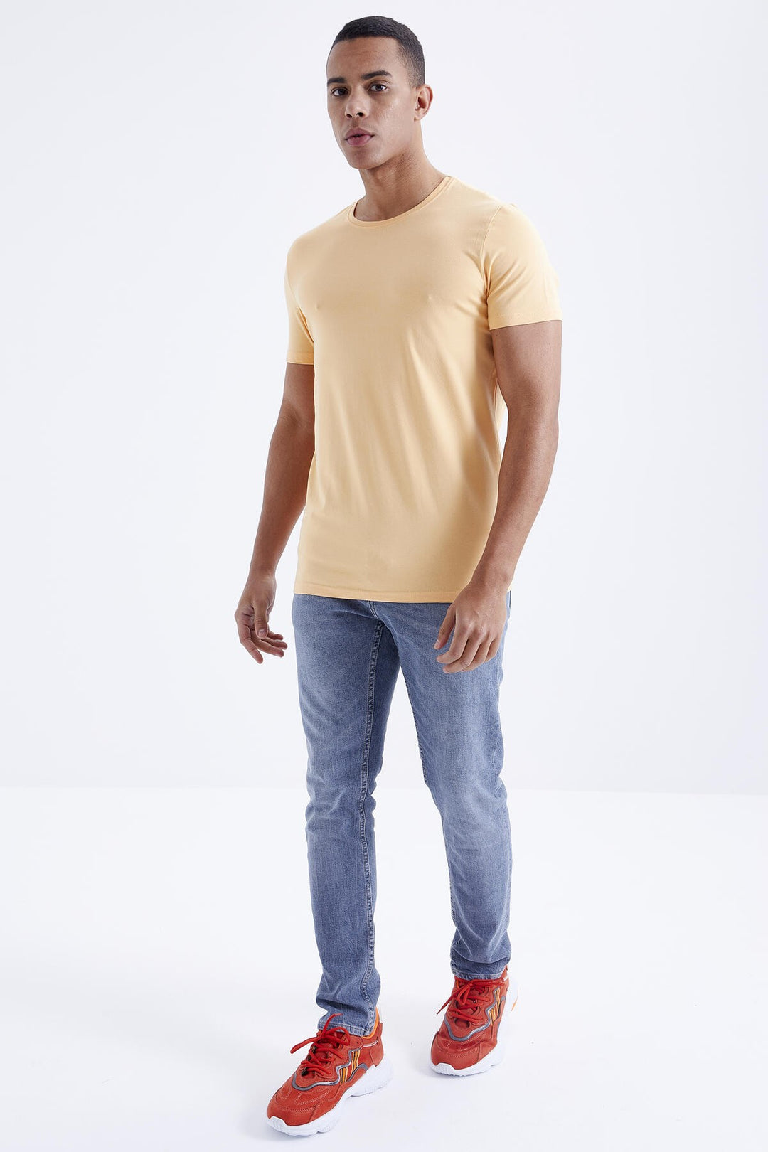 TMY Melon Inside Male Basic Short Sleeve Standard Fit Crew Neck T-shirt - 87911 - Rotherham