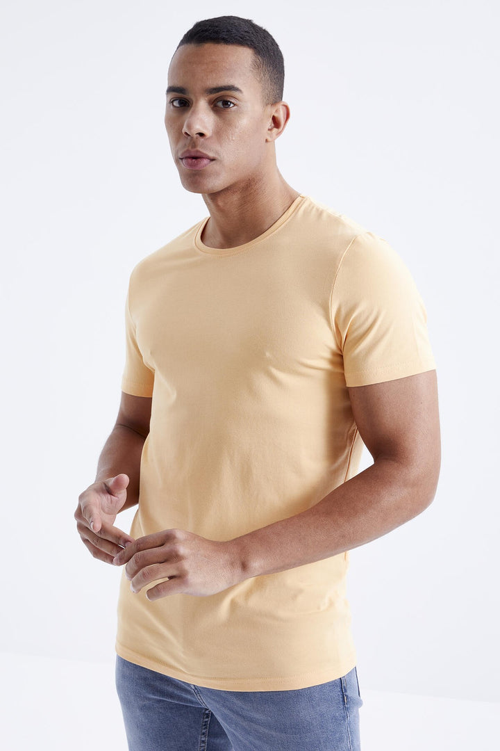 TMY Melon Inside Male Basic Short Sleeve Standard Fit Crew Neck T-shirt - 87911 - Rotherham