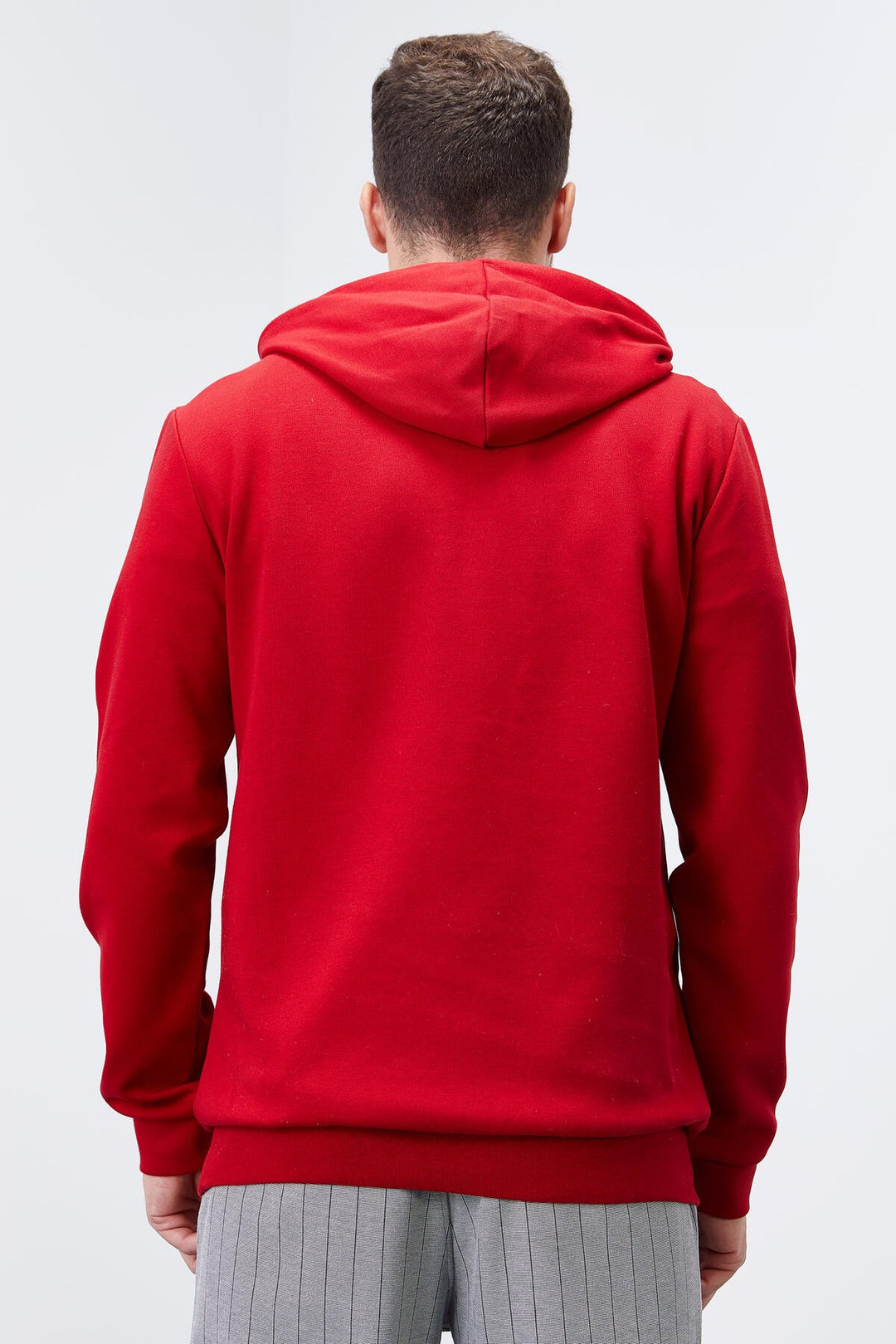 TMY Red Kangaroo Pocket Standard Fit Hooded Men's Sweatshirt - 87883 - Butte