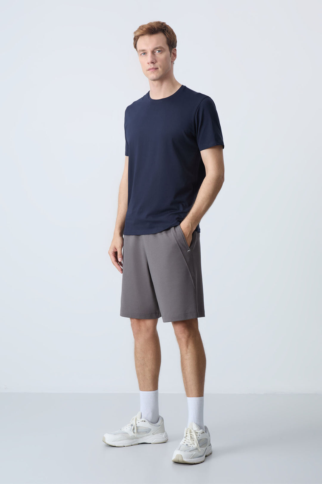 TMY Navy Men's Basic Short Sleeve Standard Fit Crew Neck T-shirt - 87911 - Enerhodar