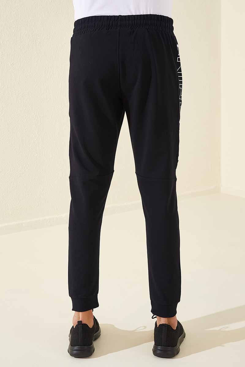 TMY Navy - White Printed Pocketed Standard Fit Jogger Men's Sweatpants - 84707 - San José Villa de Allende