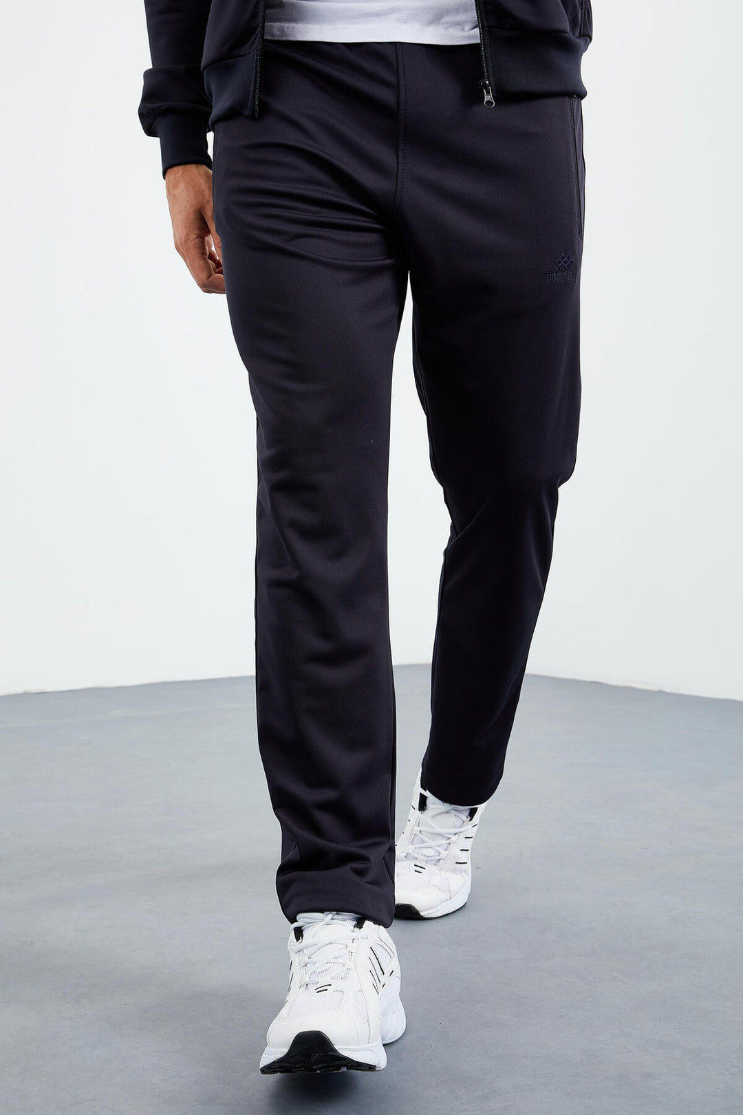 TMY Navy Blue Zippered Standart Fit Classic Cuff Men's Tracksuit - 85162 - Simferopol