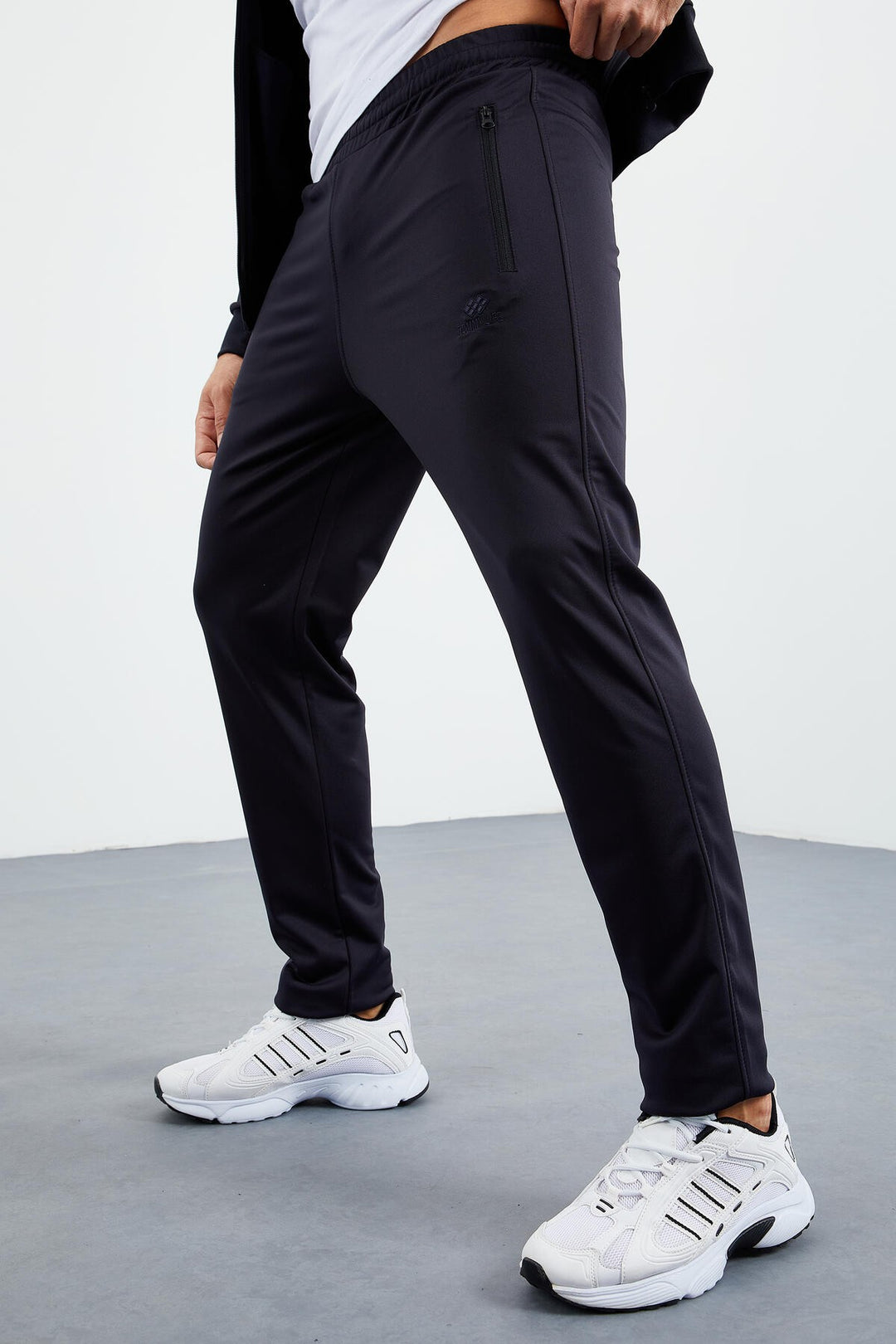 TMY Navy Blue Zippered Standart Fit Classic Cuff Men's Tracksuit - 85162 - Simferopol