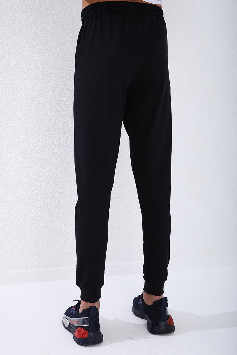 TMY Navy Blue High Neck Striped Printed Standard Mold Cuffed Men's Tracksuit - 85150 - Mazatlán