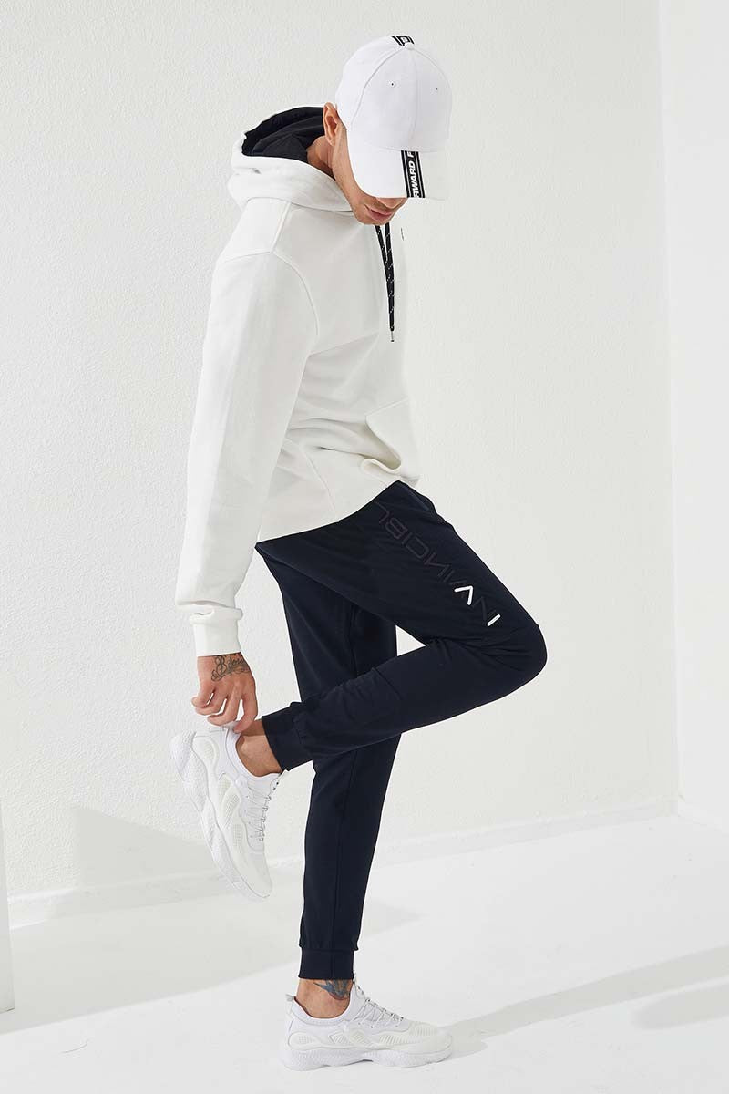 TMY Navy Blue Men's Jogger Sweatpants with Embroidery Detail Slim Fit - 84792 - Beckenham