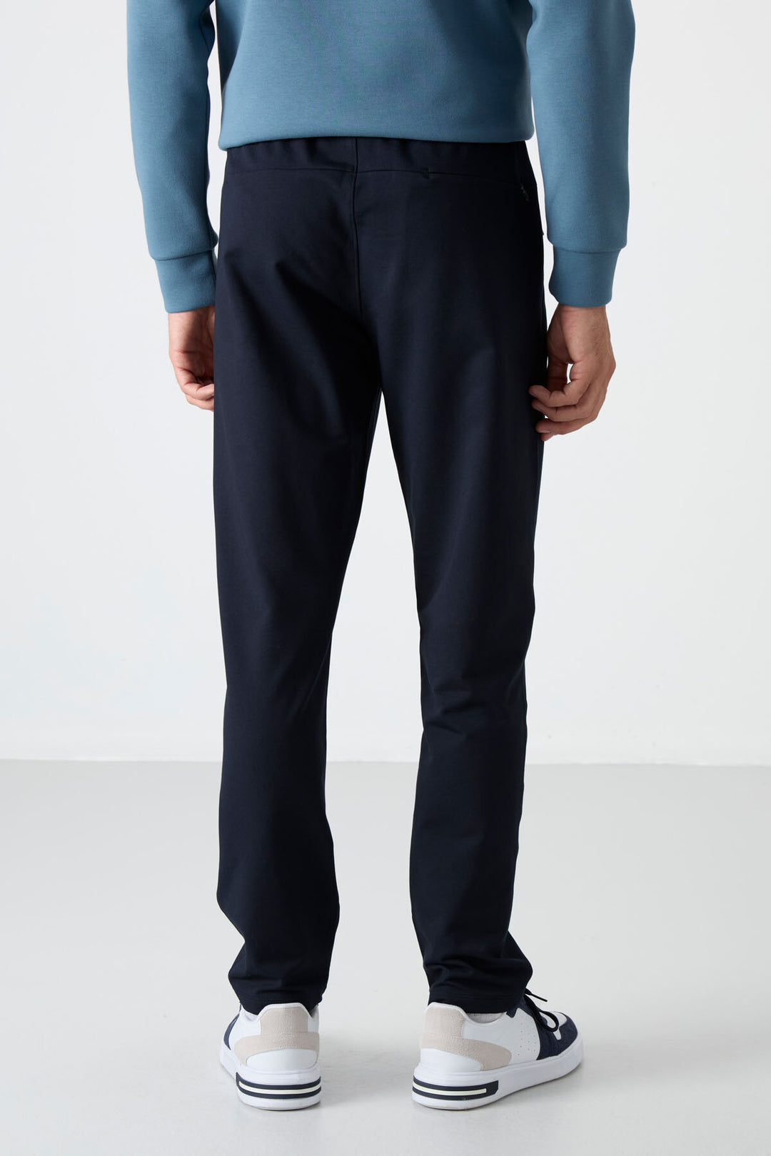 TMY Navy Blue Zippered Three-Pocket Slim Fit Classic Cuff Men's Sweatpants - 84671 - Brighton