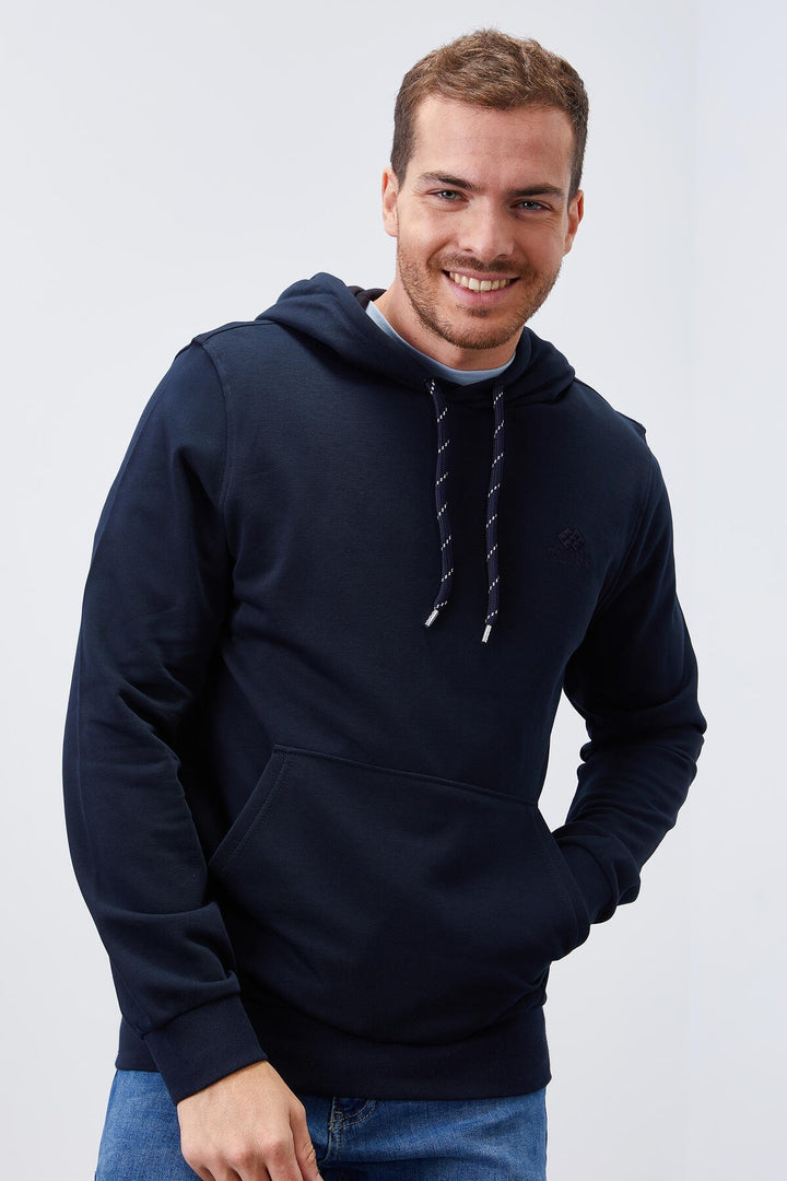 TMY Navy Kangaroo Pocket Standard Fit Hooded Men's Sweatshirt - 87872 - Mérida
