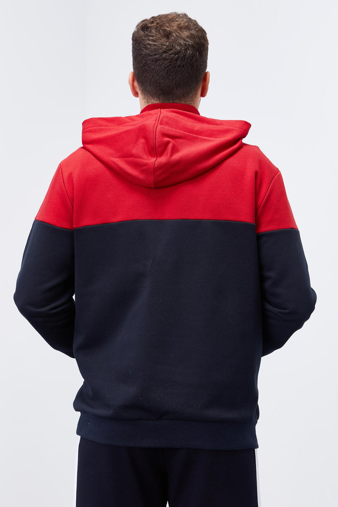 TMY Navy Blue Men's Half Zip Standard Fit Hooded Sweatshirt - 88033 - Langenhagen