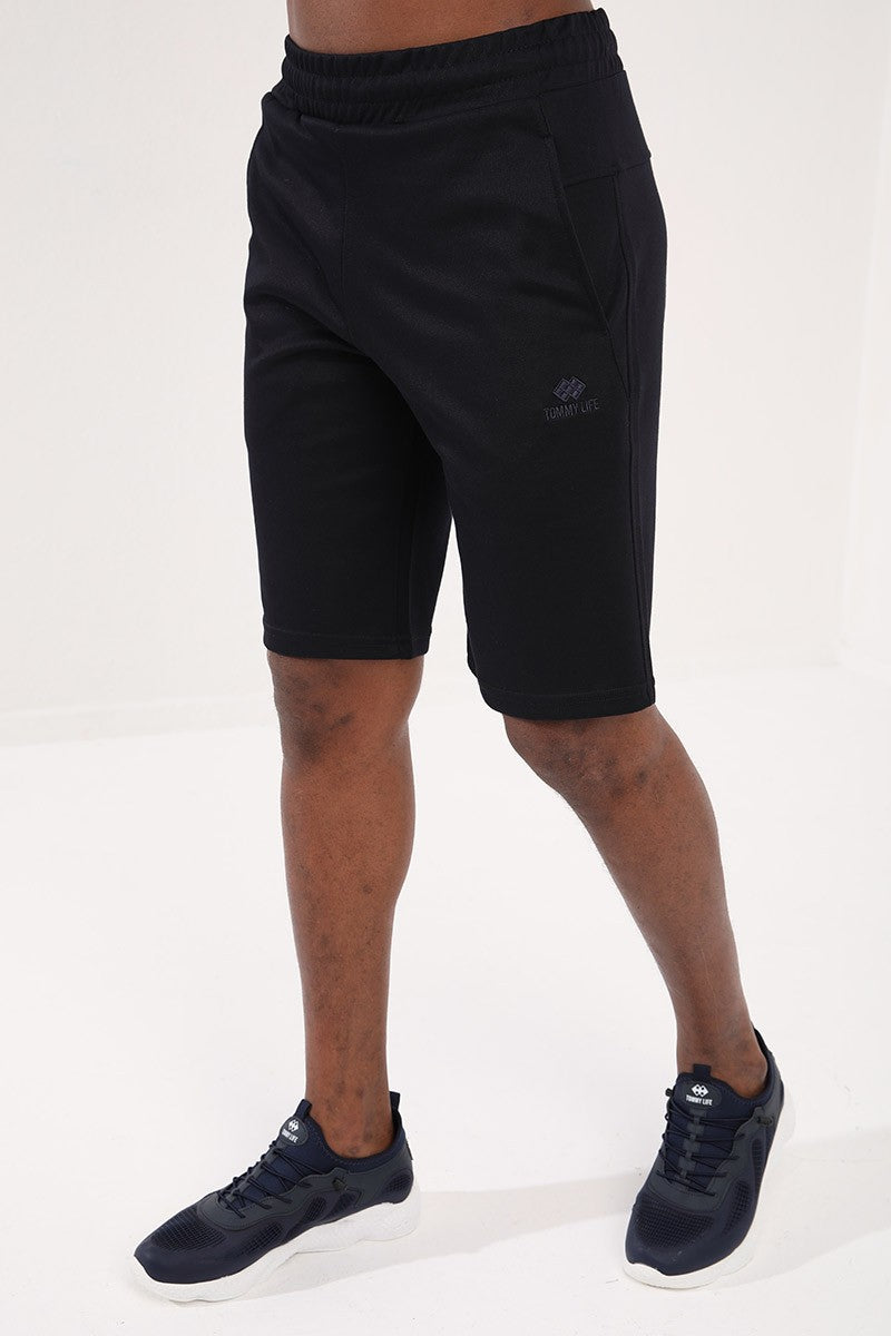 TMY Navy Blue Men's Shorts with Zipper Pocket Detail and Drawstring - 81202 - South Bend