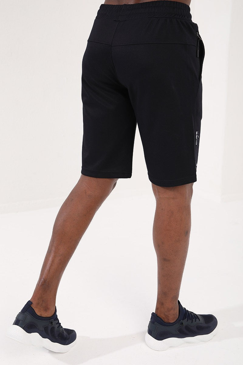 TMY Navy Blue Men's Shorts with Zipper Pocket Detail and Drawstring - 81202 - South Bend