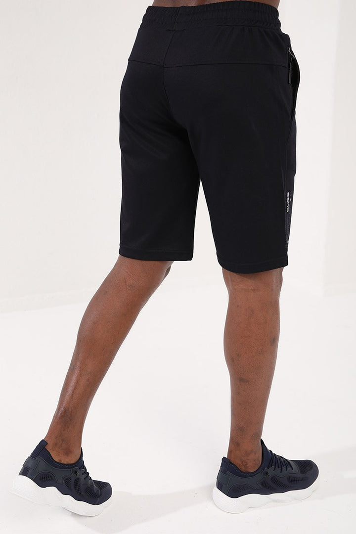 TMY Navy Blue Men's Shorts with Zipper Pocket Detail and Drawstring - 81202 - South Bend