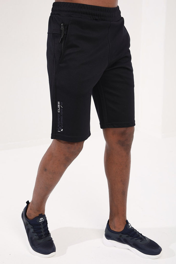 TMY Navy Blue Men's Shorts with Zipper Pocket Detail and Drawstring - 81202 - South Bend