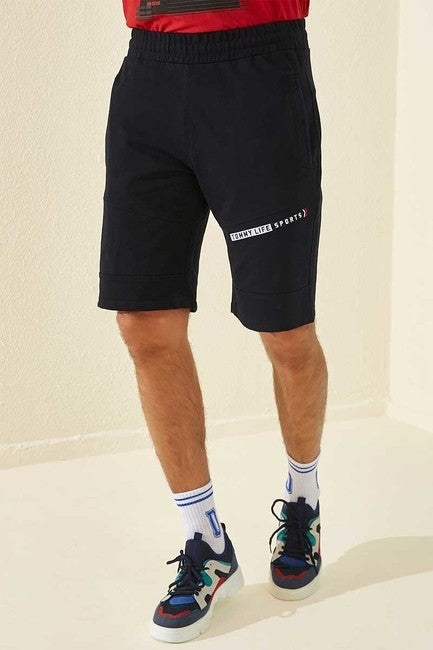 TMY Navy Blue Printed Standard Fit Men's Shorts - 81155 - Beaverton