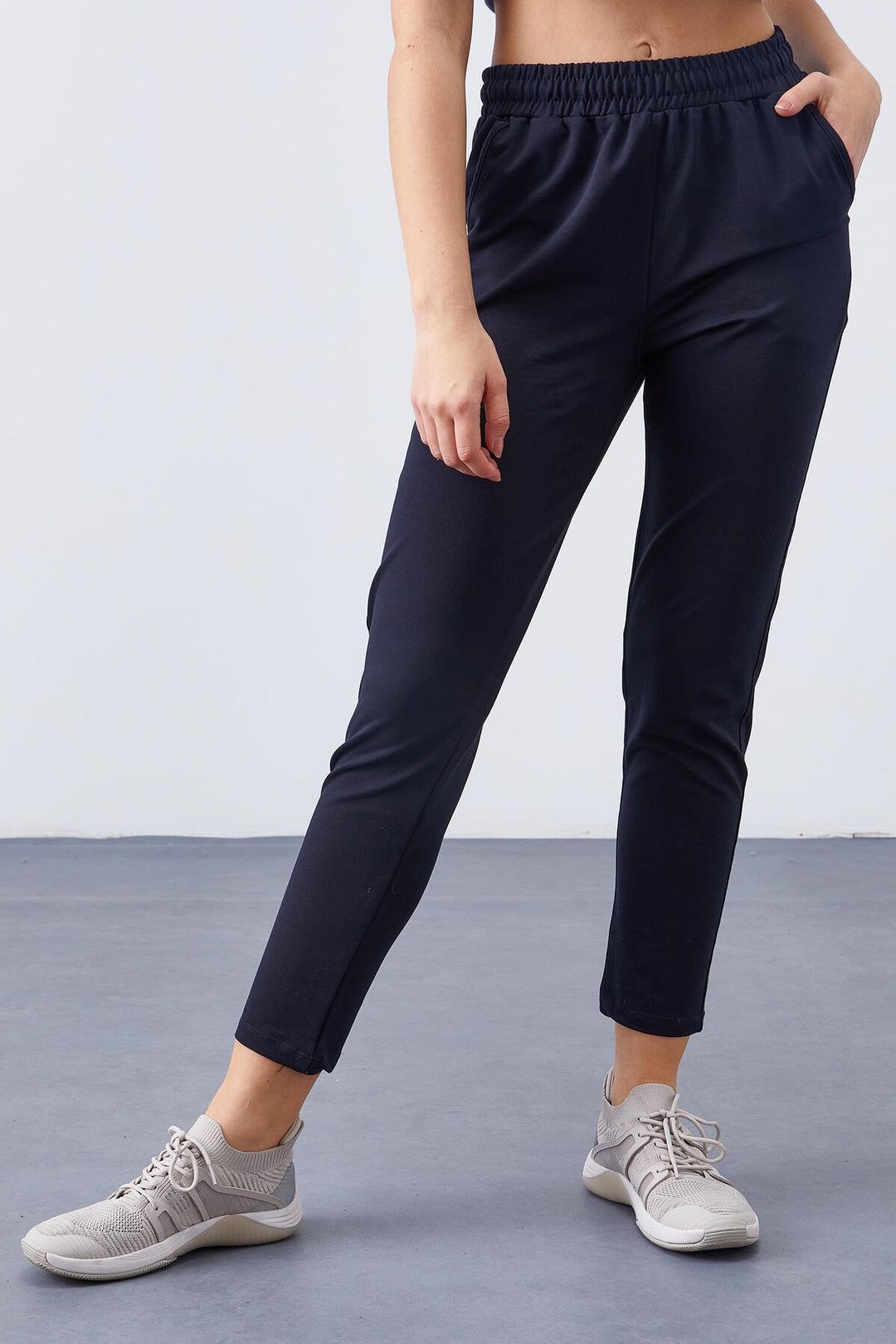 TMY Navy High Waist Jogger Comfortable Fit Slim Leg Women's Sweatpants - 94566 - Georgetown