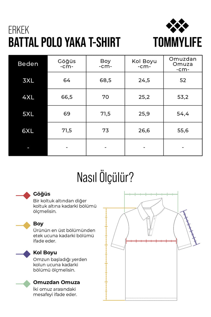 TMY Petrol Basic Short Sleeve Round Neck Plus Size Men's T-Shirt - 88072 - Rugby