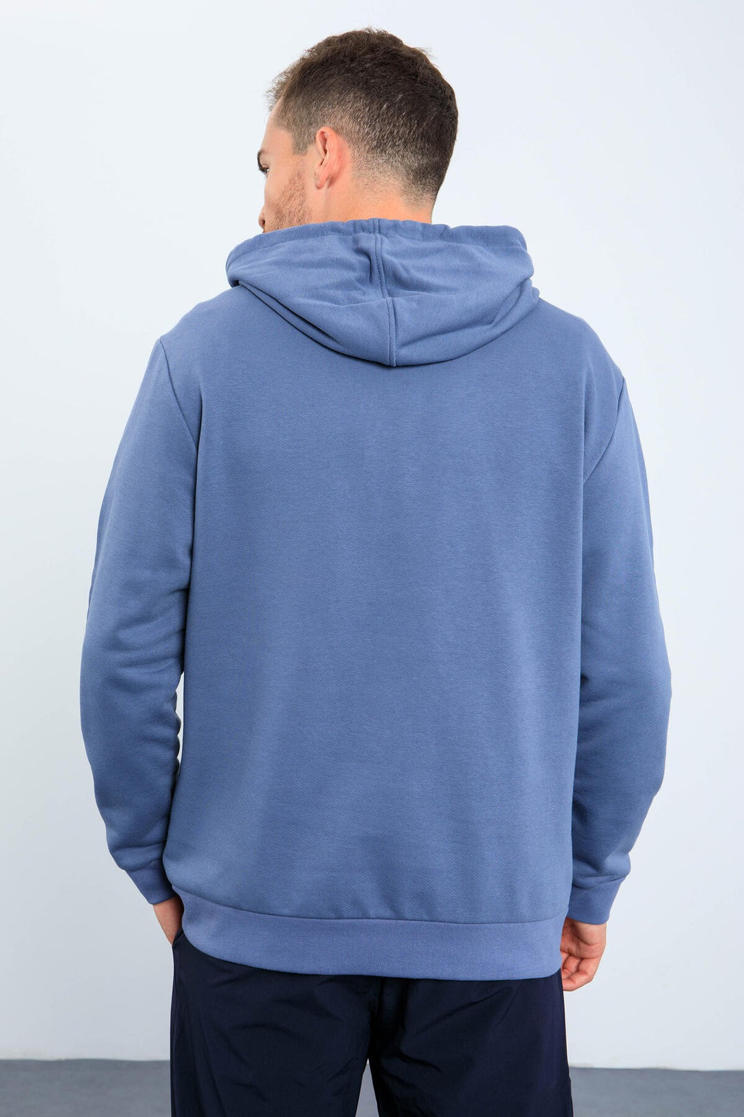 TMY Hooded Comfort Fit Men's Sweatshirt with Printed Oil Pattern - 88018 - San Clemente