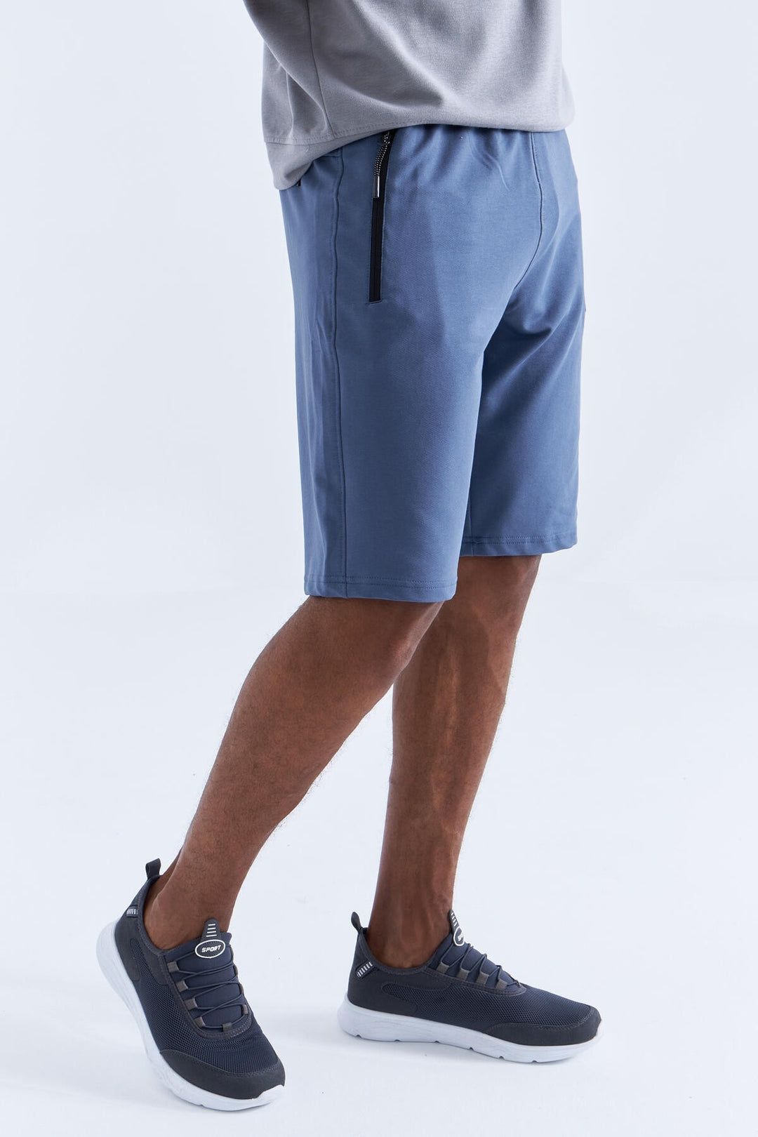 TMY Petrol Hidden Zipper Back Pocket Drawstring Standard Fit Men's Shorts - 81136 - Midvale