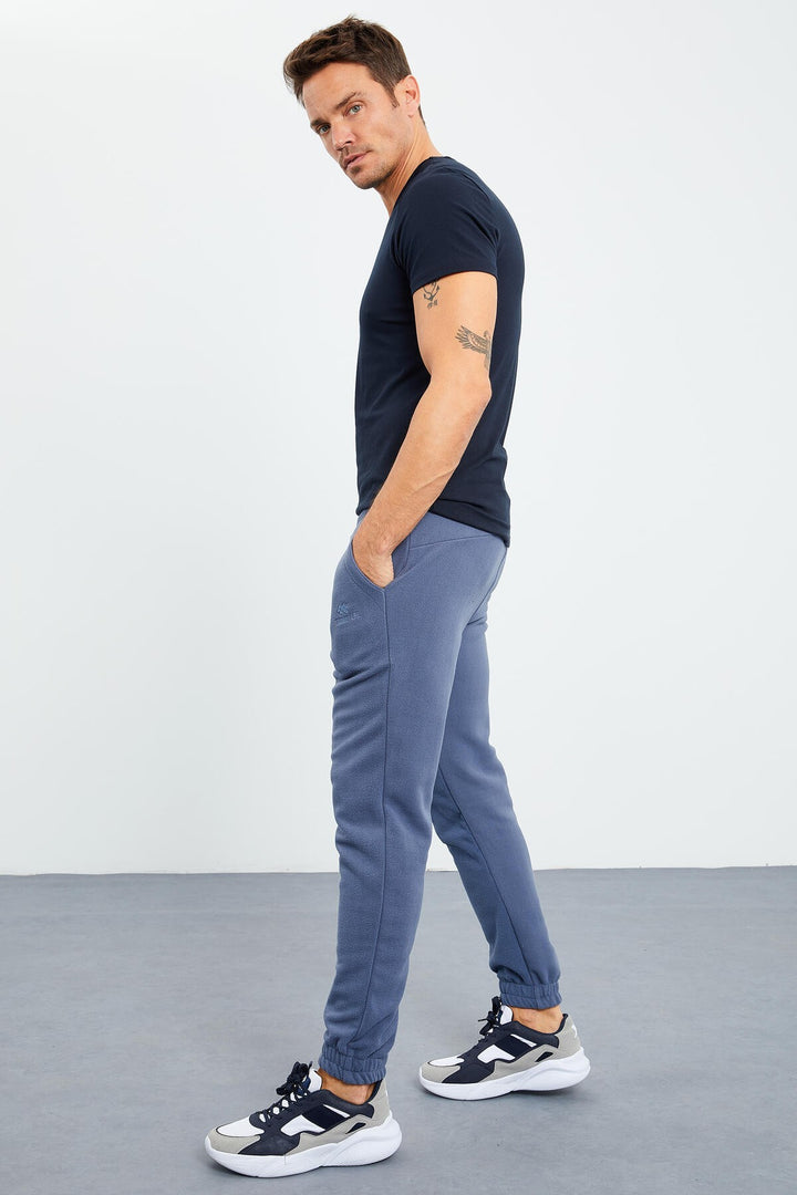 TMY Men's Comfort Fit Elastic Cuff Polar Sweatpants with Hidden Zipper - 84866 - Genoa