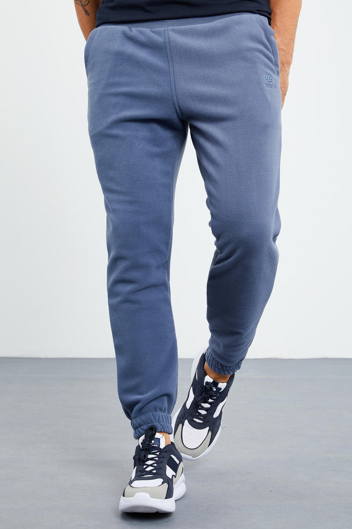 TMY Men's Comfort Fit Elastic Cuff Polar Sweatpants with Hidden Zipper - 84866 - Genoa