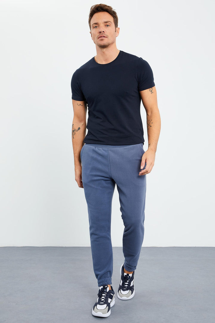 TMY Men's Comfort Fit Elastic Cuff Polar Sweatpants with Hidden Zipper - 84866 - Genoa