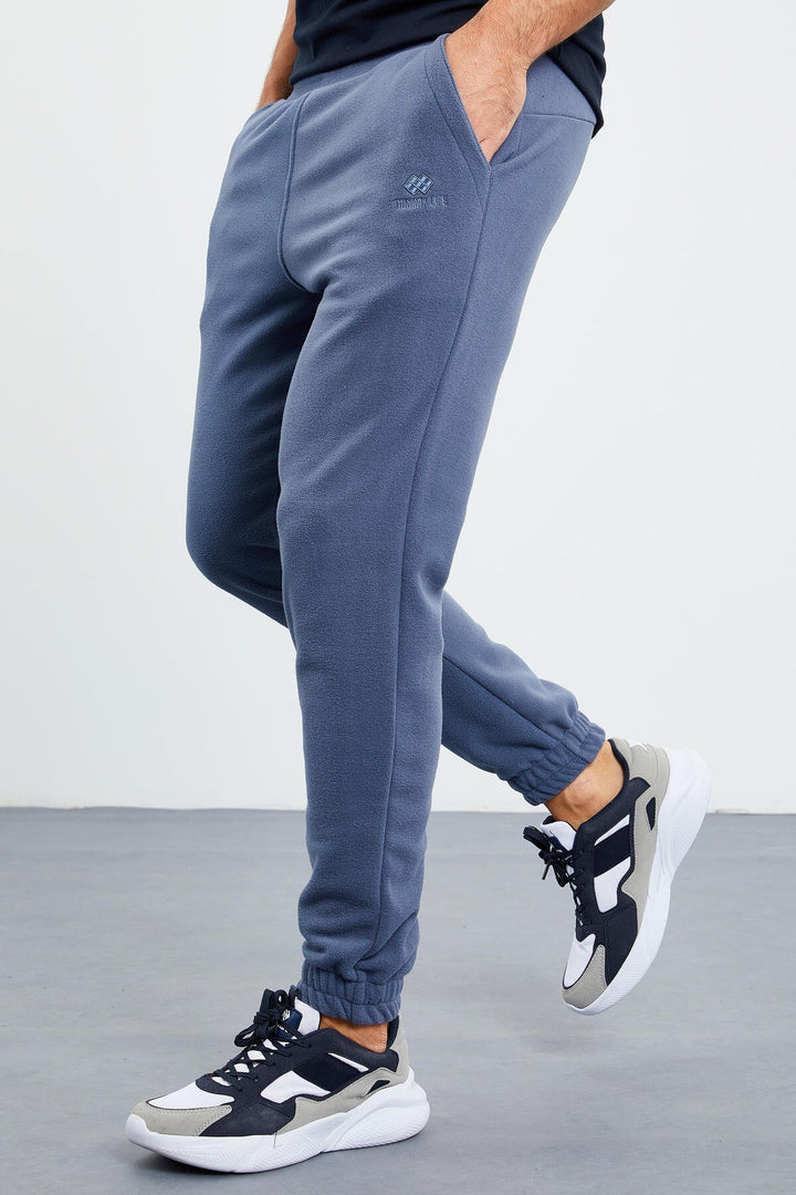 TMY Men's Comfort Fit Elastic Cuff Polar Sweatpants with Hidden Zipper - 84866 - Genoa