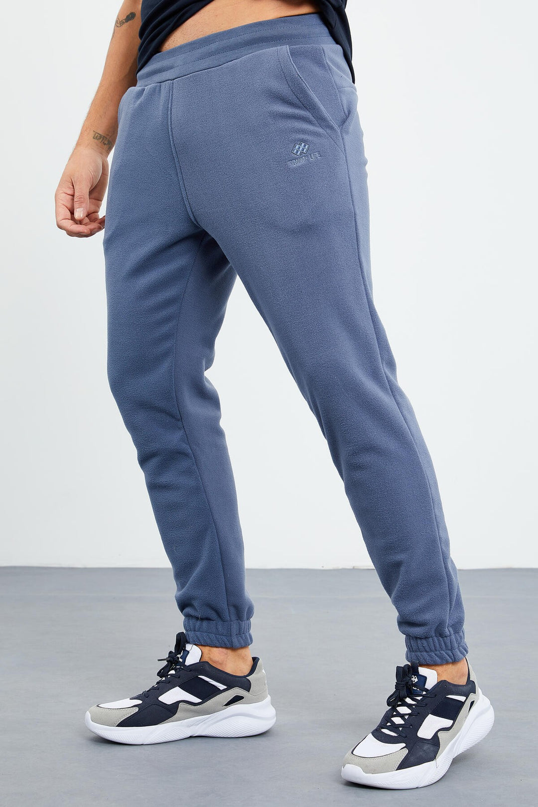 TMY Men's Comfort Fit Elastic Cuff Polar Sweatpants with Hidden Zipper - 84866 - Genoa