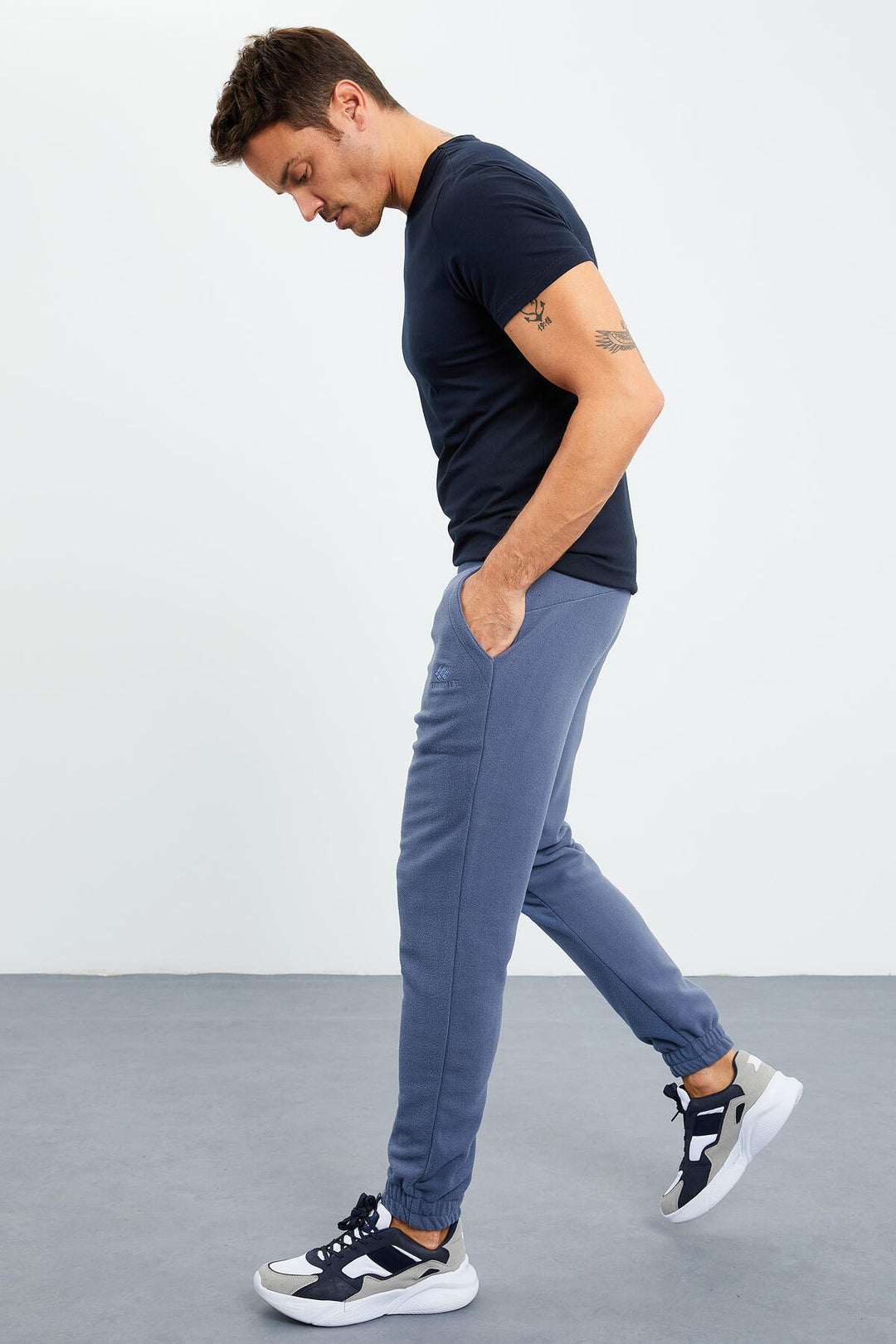 TMY Men's Comfort Fit Elastic Cuff Polar Sweatpants with Hidden Zipper - 84866 - Genoa